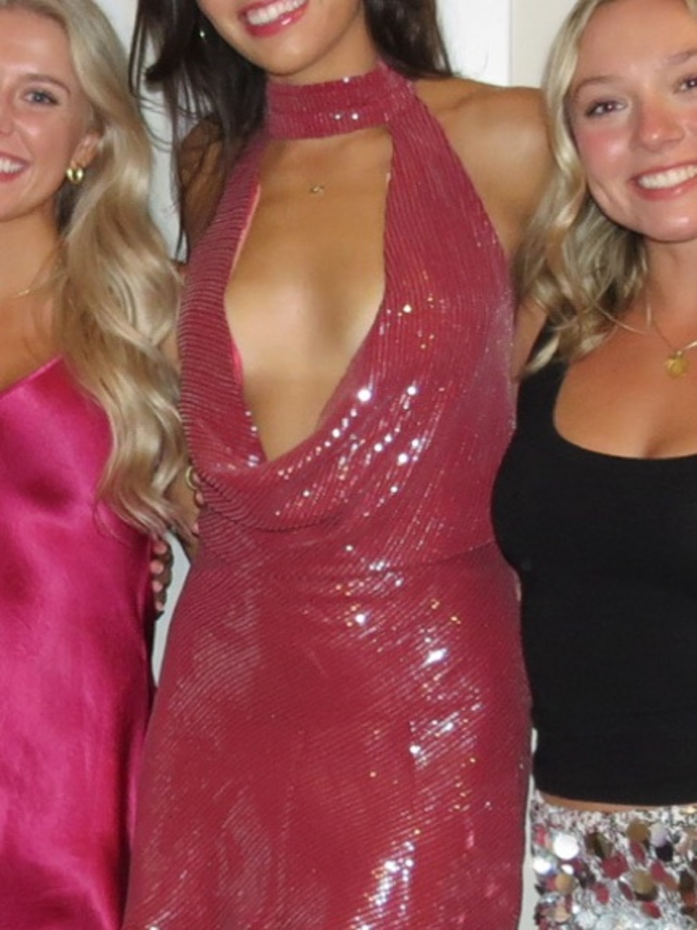 Peppermayo Shimmery Rose Halter Mini Dress - Picture 3 of 4